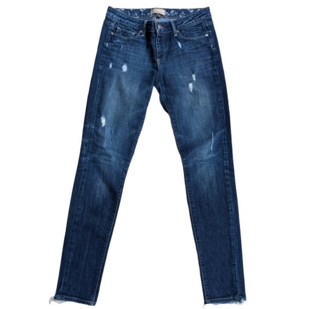 PAIGE Skyline skinny jeans blue stretch women’s sz 29 distressed